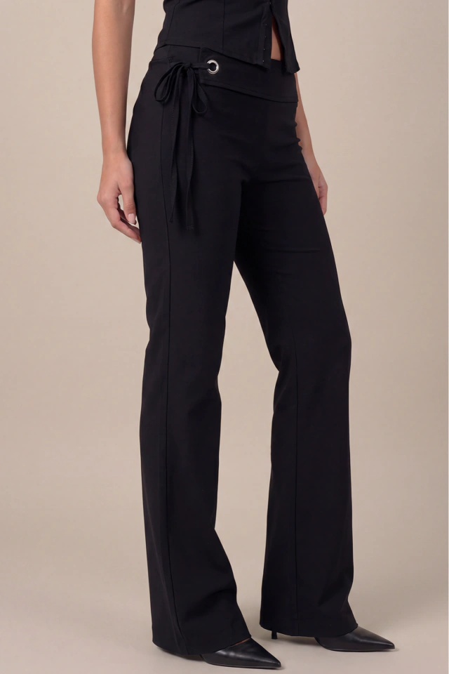 Pantalon bengalina con cinto Chiara