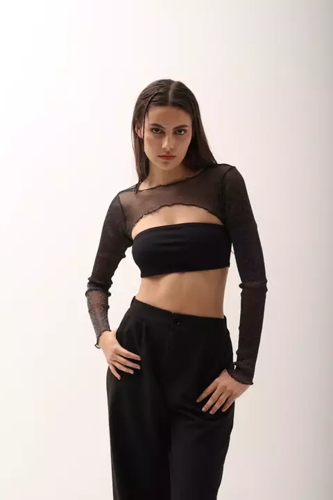 Top manguitas de lurex Aixa - comprar online