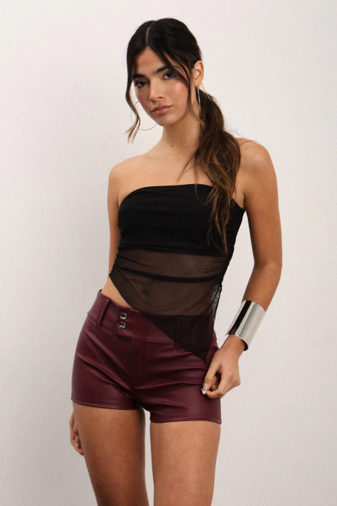 Top strapless de tul Fayre - comprar online