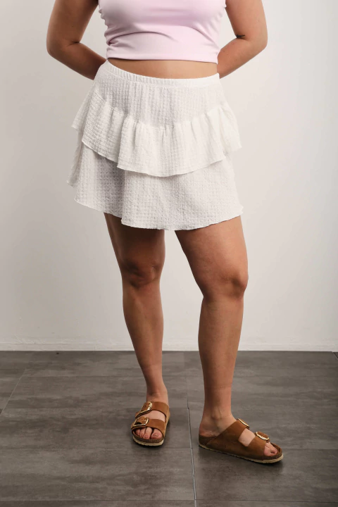 Mini con volados Jantin - comprar online