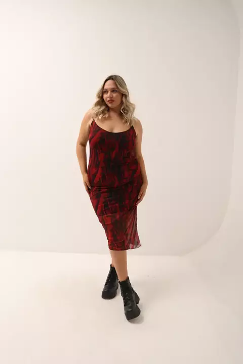 Vestido de tul sublimado con tajo Trashed - comprar online
