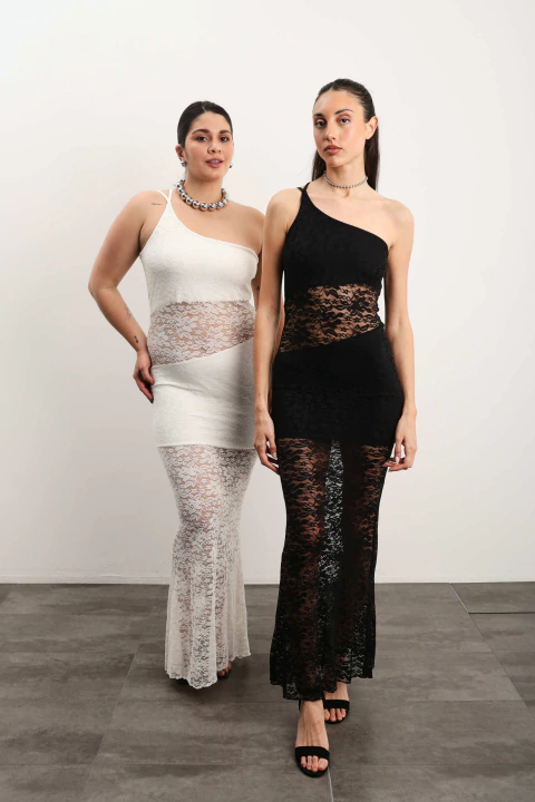 Vestido largo de encaje Lasly - comprar online