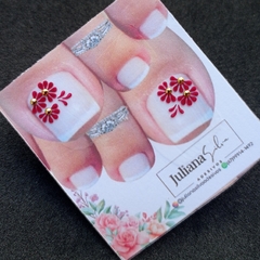 Unhas curtas meia margarida Bordô - comprar online