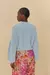 Cardigan Curto Pelinho Azul - comprar online