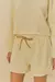 Short Cós Elástico Textura Off White