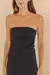 Vestido Sem Alças Pregas Preto na internet