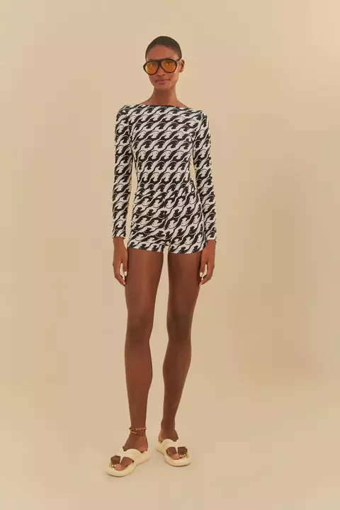 Short Estampado Pantera da Noite