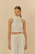 Regata Cropped Gola Bella Off White - comprar online