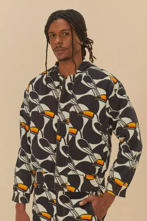 Jaqueta Bomber Sarja Estampada Copatucano - comprar online