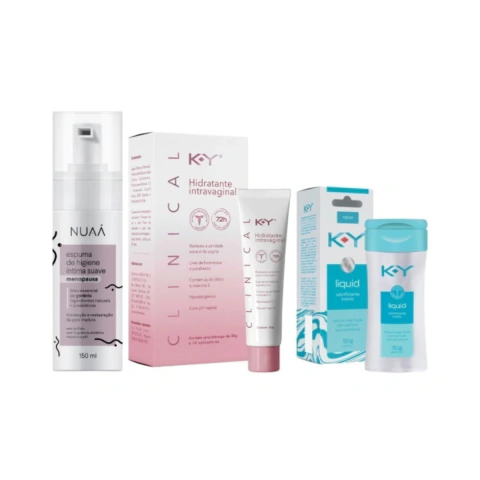 Kit higiene, hidratação e prazer na menopausa | NUAÁ + KY®