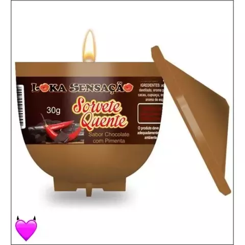 Vela Comestível Sorvete Quente 25G