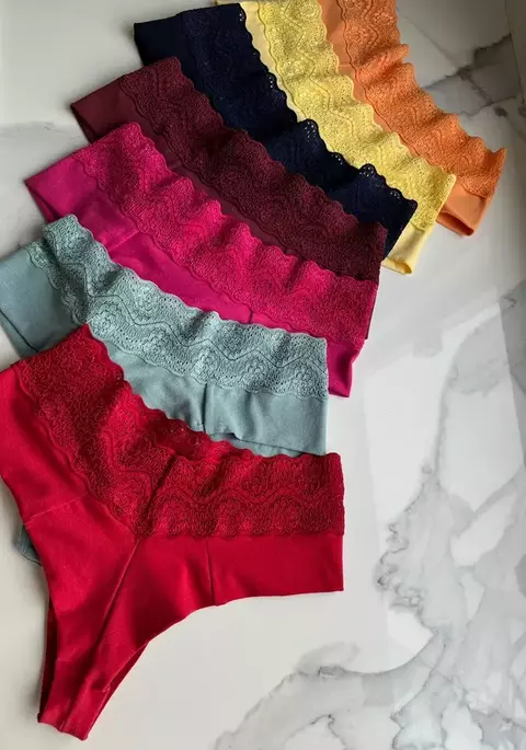 FIO DUPLO ALGODÃO COM DETALHE DE RENDA