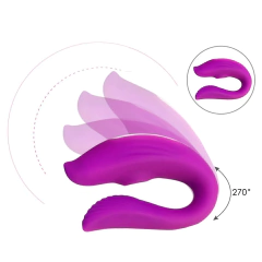 (DB007) Vibrador de Casal com Sugador de Clitóris Via Aplicativo