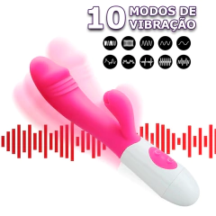 Vibrador com Estimulador de Clitóris - À Pilha
