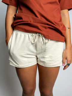 SHORTS SOUTH TO SOUTH MOLETINHO NATURAL na internet