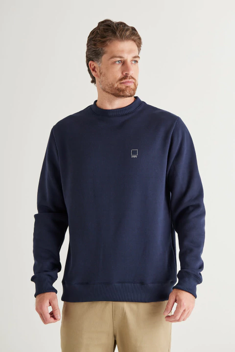 MOLETOM CARECA EMPTY PELUCIADO MINICO AZUL - comprar online