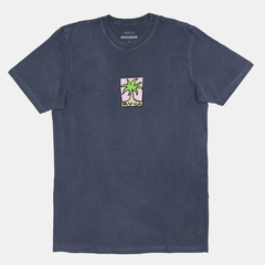CAMISETA RVCA SMALL PALM AZUL na internet