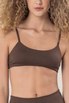 TOP BASICKINI FAIXA MARROM - comprar online