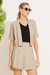 Short-saia Godê De Linho Bege - comprar online