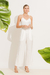 Calça Com Faixa De Renda Off White - comprar online