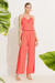 Calça Com Faixa De Renda Laranja - comprar online