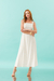 Vestido Midi Com Detalhe Dourado Listrado Off White na internet