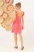 Vestido Curto Com Babado Rosa - Munny