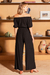 Pantalona Texturizada Preto - comprar online