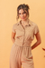 Camisa Cropped Bustiê Nude - comprar online