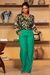Calça De Linho Com Pregas Verde