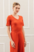 Blusa Gola V Canelada Terracota - comprar online