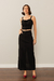 Saia Longa De Linho Preto - comprar online