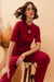 Calça Bailarina Canelada Vermelho - comprar online