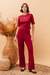 Calça Bailarina Canelada Vermelho