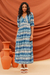 Vestido Cropped Tie Dye Aurora Azul