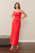 Saia Longa De Linho Vermelho - comprar online