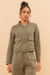 Casaco Cropped De Moletom Militar