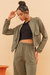 Casaco Cropped De Moletom Militar - comprar online