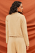 Casaco Cropped De Moletom Bege - Munny