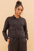 Casaco Cropped De Moletom Preto - comprar online