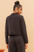 Casaco Cropped De Moletom Preto - Munny