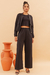 Casaco Cropped De Moletom Preto