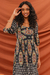 Vestido Cropped Folk Hit Azul Marinho - comprar online