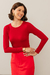Blusa Básica Manga Longa Vermelho - comprar online
