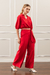Cropped Manga 3/4 Vermelho - comprar online