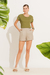 Short Básico De Linho Bege - loja online