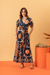 Vestido Cropped Lenço Boho Azul Marinho na internet