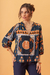 Camisa Lenço Boho Azul Marinho na internet