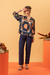 Camisa Lenço Boho Azul Marinho - comprar online