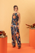 Macacão Lenço Boho Azul Marinho - comprar online
